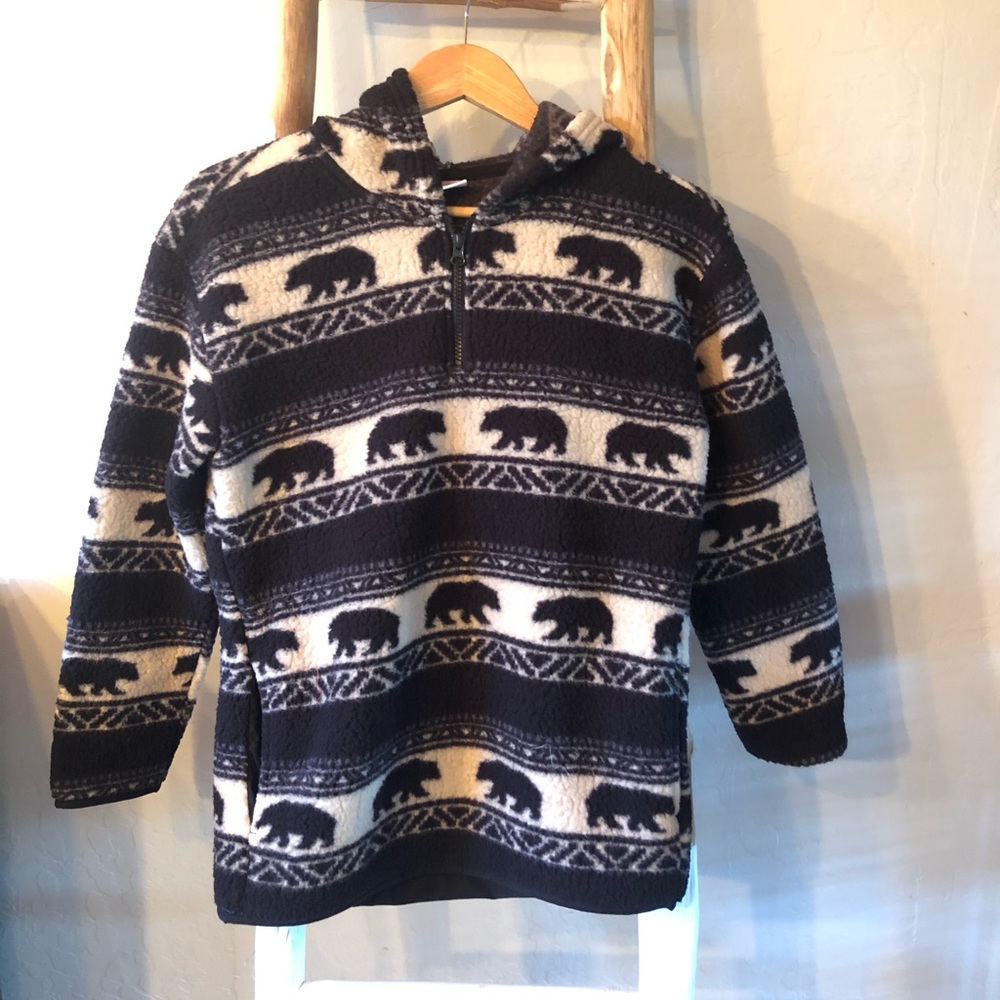 Kids Sherpa 1/2-Zip Pullover Hoodie